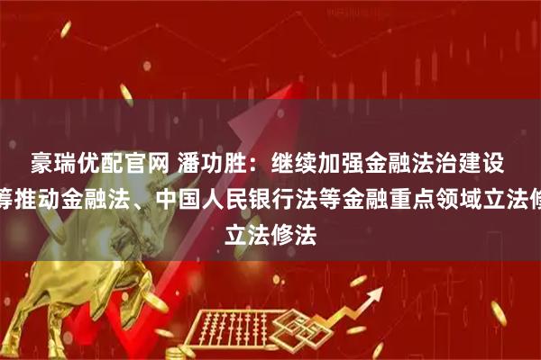 豪瑞优配官网 潘功胜：继续加强金融法治建设 统筹推动金融法、中国人民银行法等金融重点领域立法修法